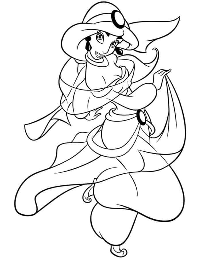 Disney Coloring Pages Jasmine