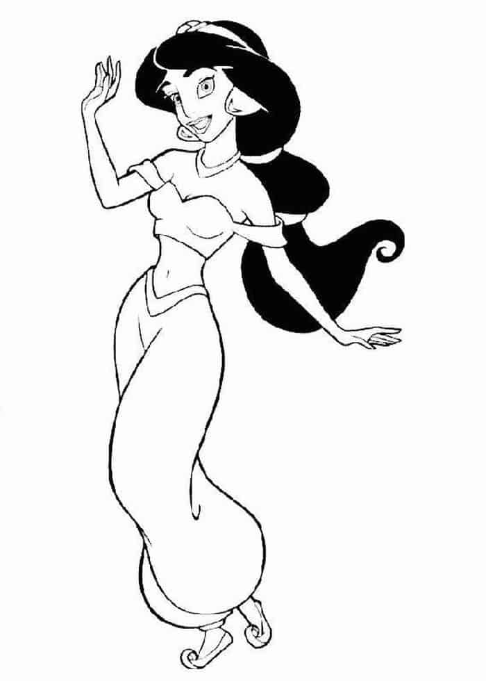 Disney Jasmine Coloring Pages