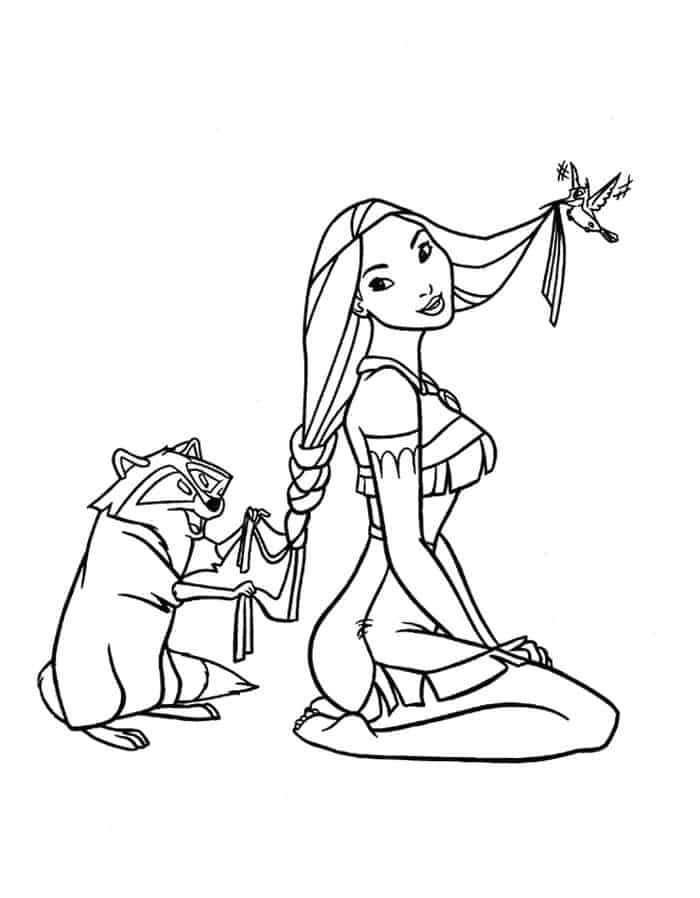 Disney Pocahontas And Friends Coloring Pages