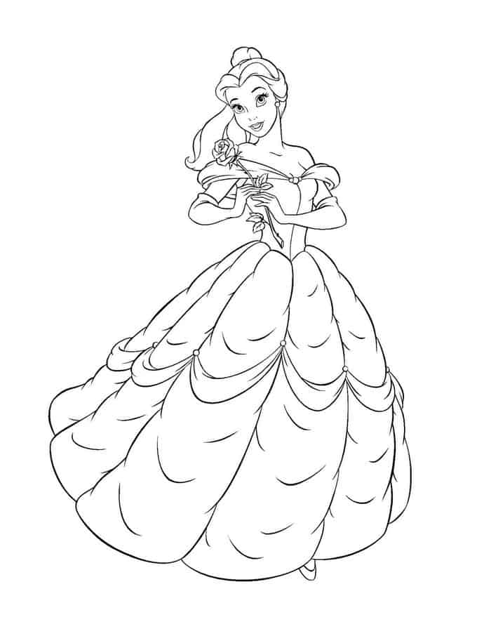 Disney Princesses Belle Coloring Pages