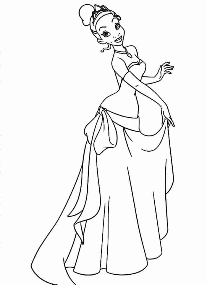 Disney Tiana Coloring Pages