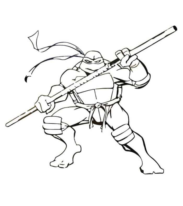 Donatello Ninja Turtle Coloring Pages