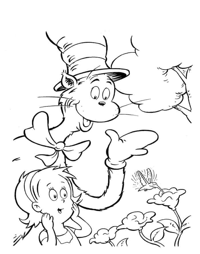 Dr.Seuss Coloring Pages Cat In The Hat