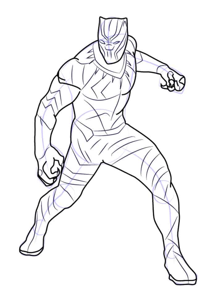 Drawittoo Coloring Pages Black Panther
