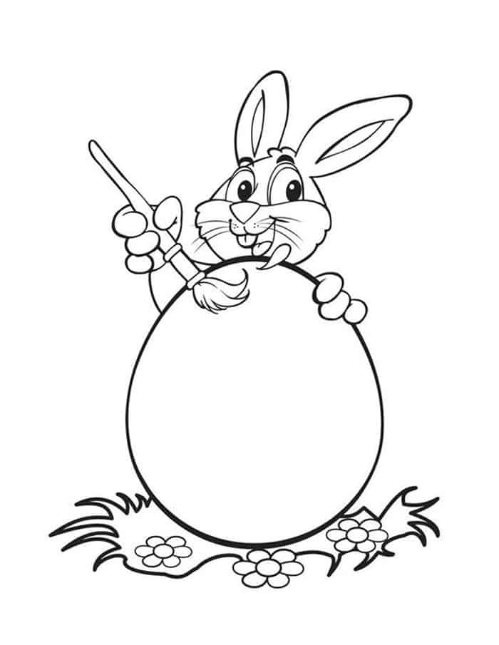 Easter Bunny Coloring Pages Kids