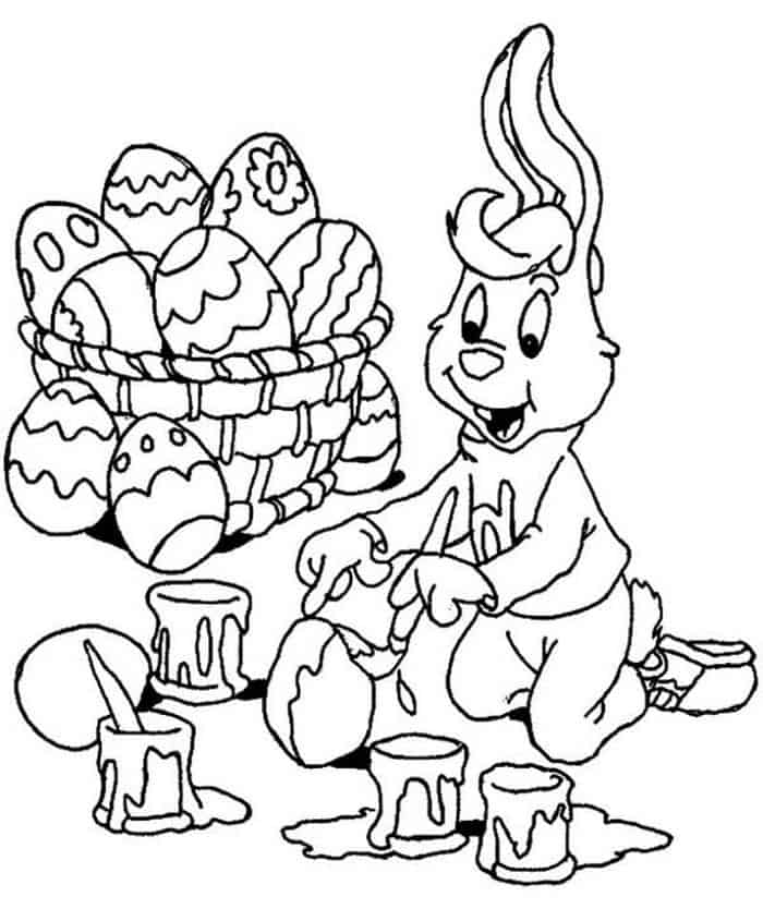 Easter Bunny Printable Coloring Pages