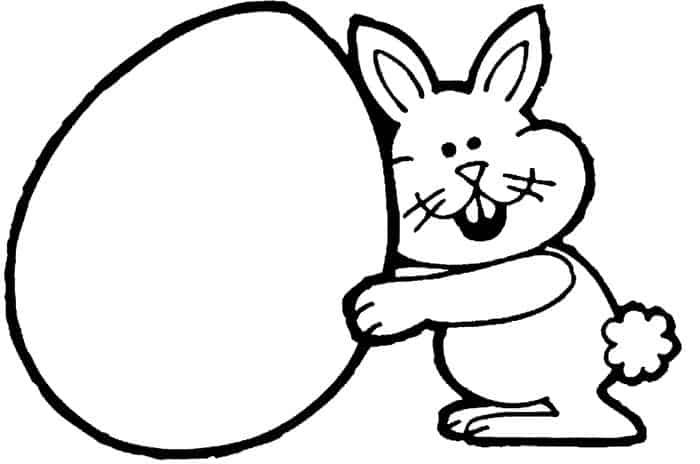 Easy Easter Bunny Coloring Pages