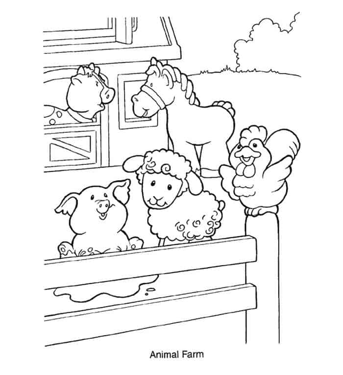 Farm Animal Coloring Pages For Preschool Printable