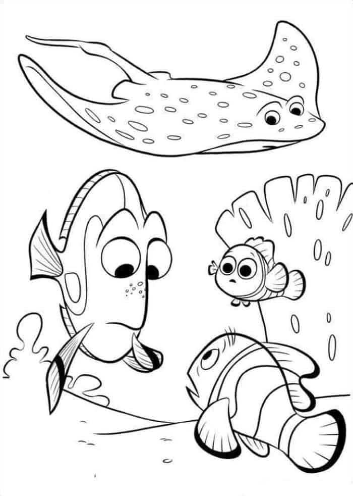 Finding Dory And Nemo Coloring Pages