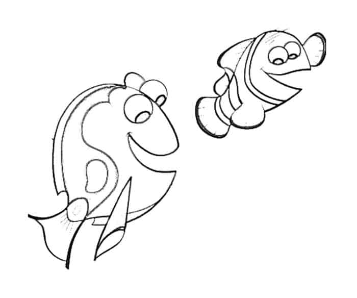 Finding Dory And Nemo Printable Coloring Pages