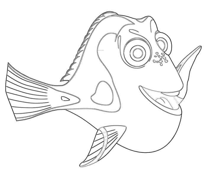 Finding Dory Finished Coloring Pages