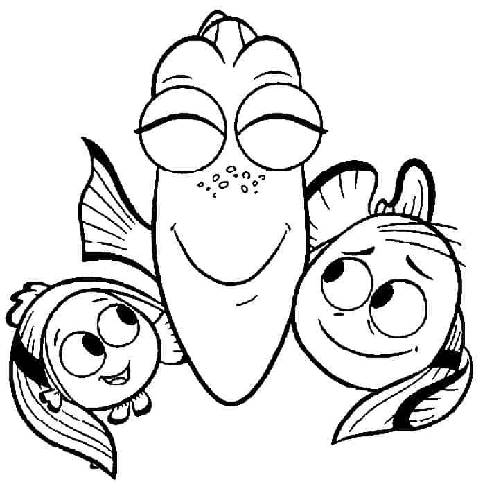 Finding Nemo And Dory Coloring Pages