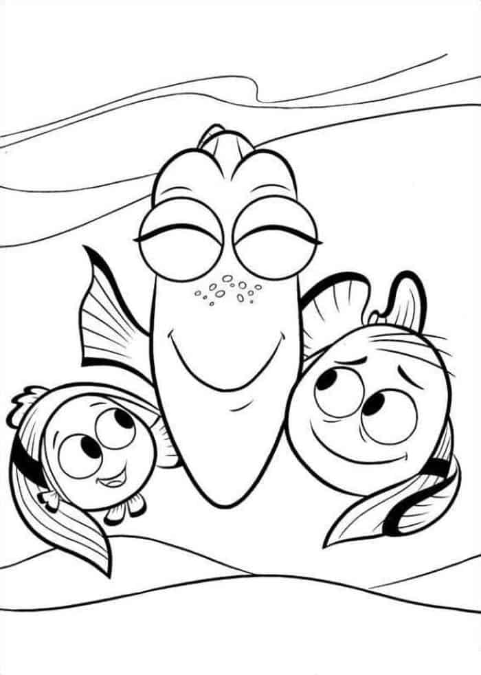 Finding Nemo And Finding Dory Coloring Pages