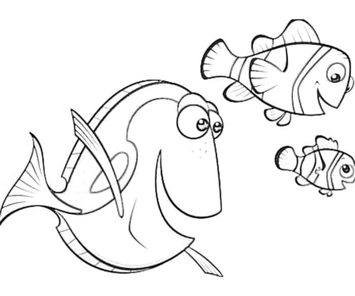 Finding Nemo And Finding Dory Printable Coloring Pages