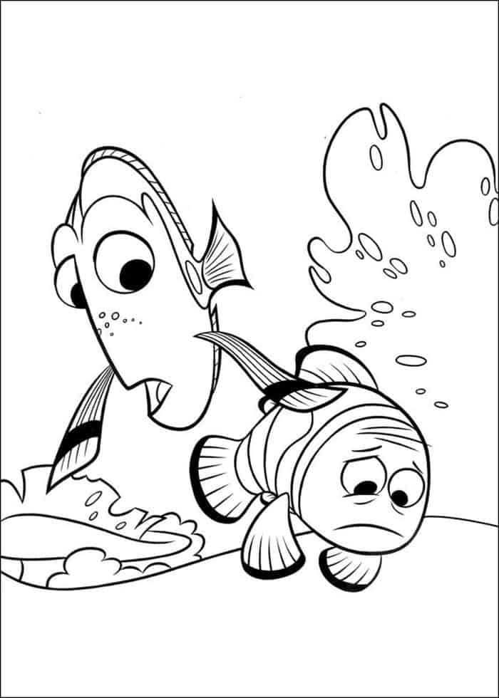 Finding Nemo Coloring Pages Dory