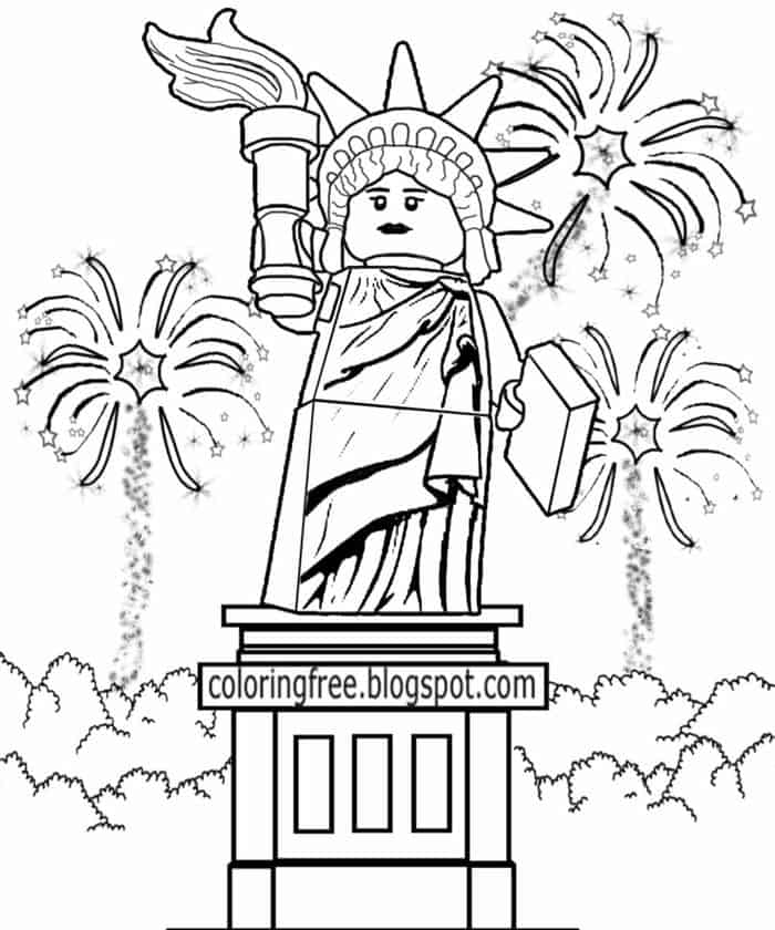 Fireworks Coloring Pages 4th July