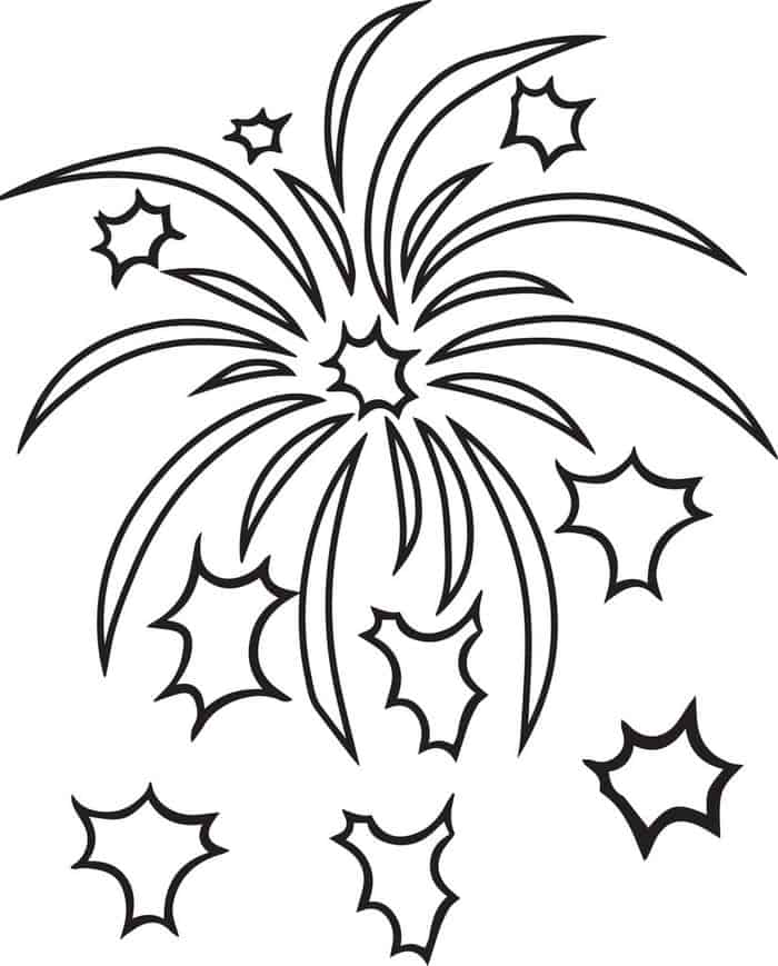 Fireworks Coloring Pages For 1 Year Olds