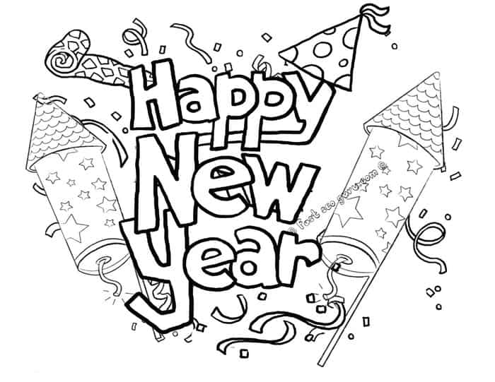 Fireworks Coloring Pages For New Year