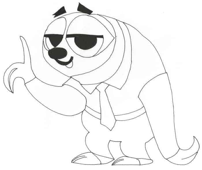 Flash The Sloth Coloring Pages