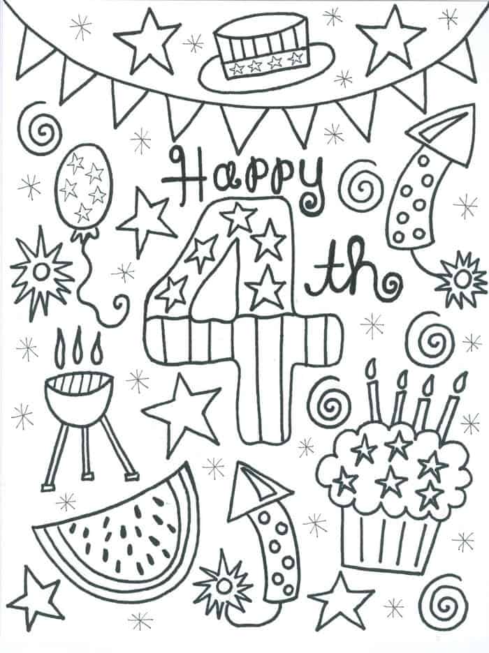 Free 4th Of July Coloring Pages Books