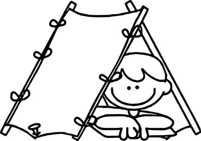 Free Coloring Pages Camping Theme