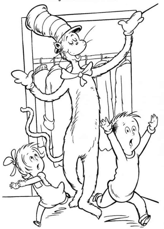 Free Coloring Pages Cat In The Hat
