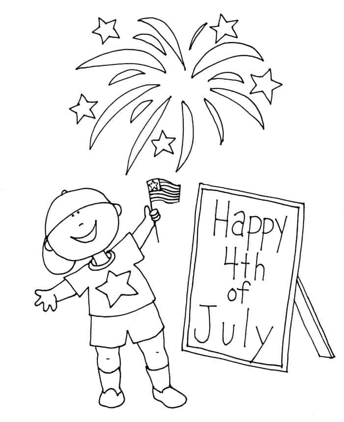 Free Coloring Pages For Kids. 4th Of July