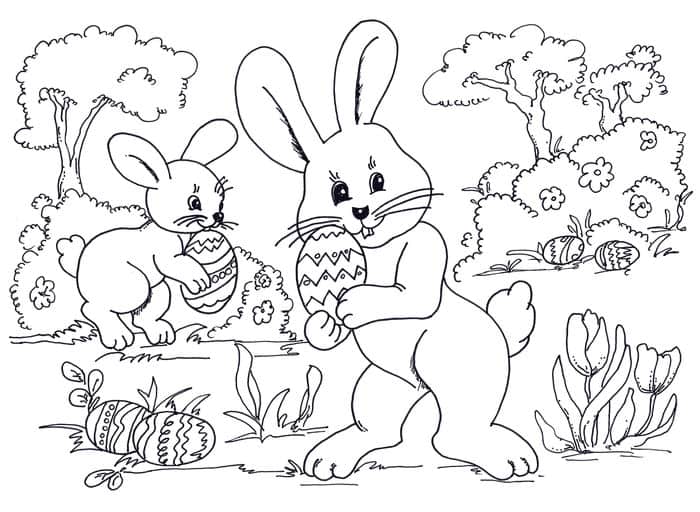 Free Coloring Pages Of Easter Bunny