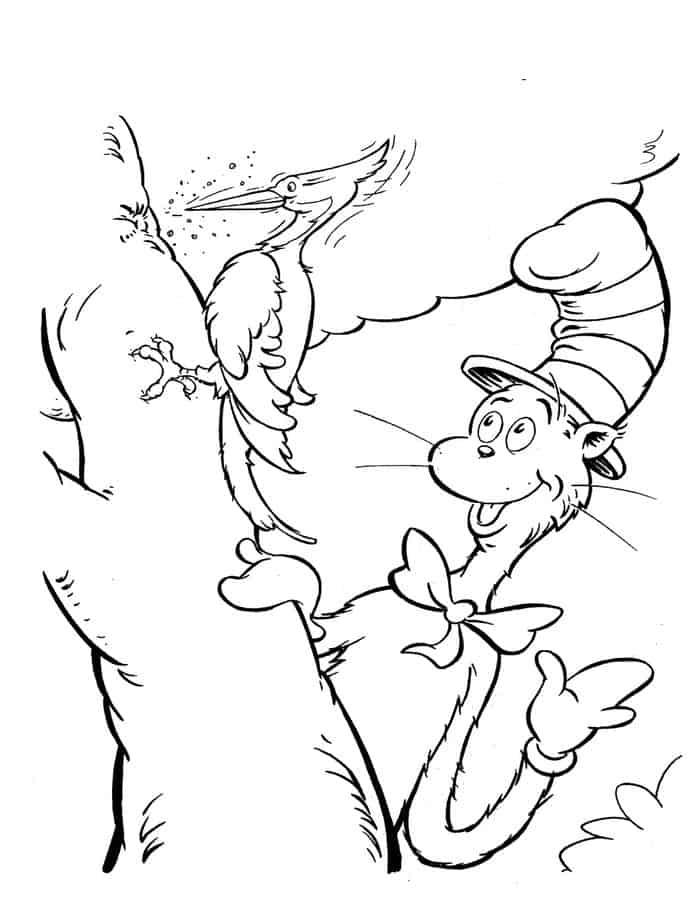 Free Coloring Pages Of The Cat In The Hat