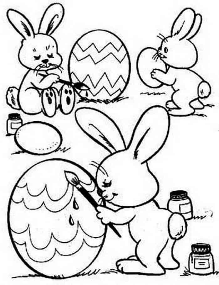 Free Coloring Pages Of The Easter Bunny