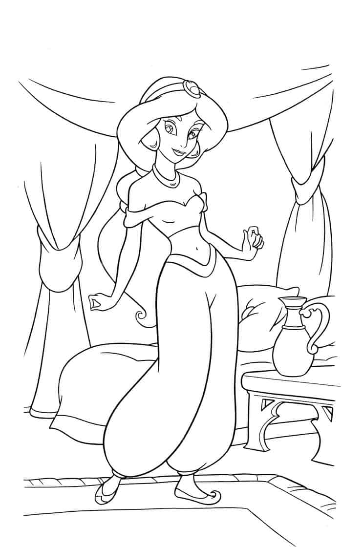 Free Jasmine As Kids Coloring Pages To Print