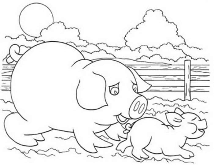 Free Printable Baby Farm Animal Coloring Pages
