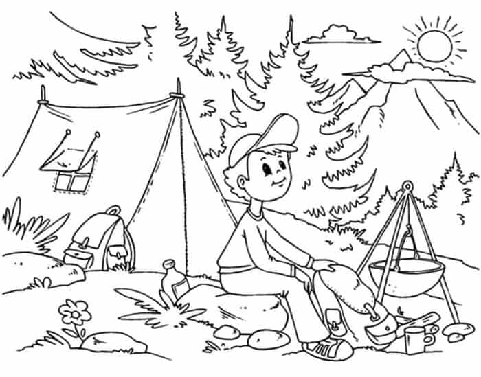 Free Printable Coloring Pages For Kids Camping 1