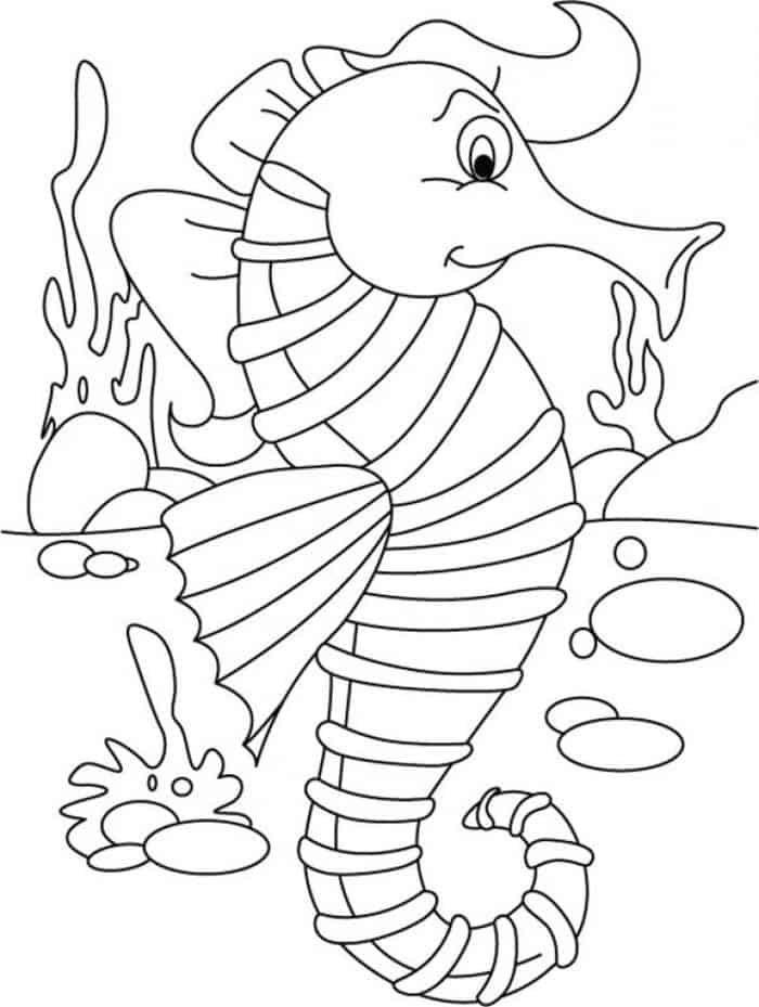 Free Printable Coloring Pages Of A Seahorse