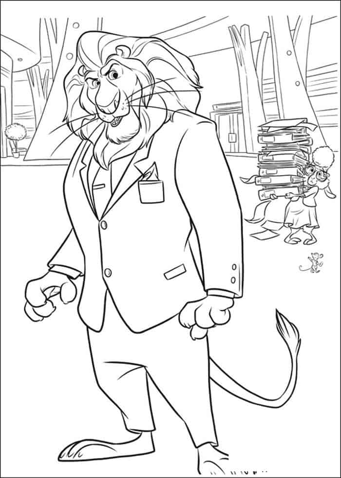 Free Printable Coloring Pages Zootopia