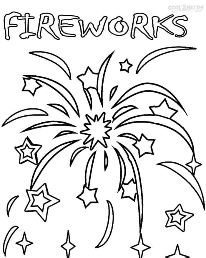 Free Printable Fireworks Coloring Pages