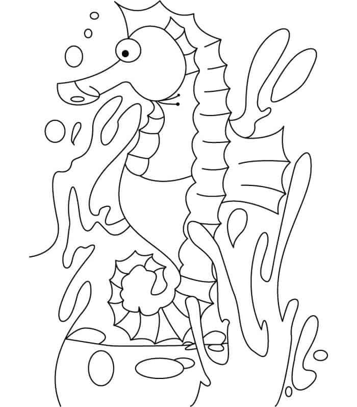 Free Printable Seahorse Coloring Pages