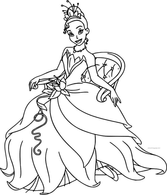 Free Tiana Coloring Pages
