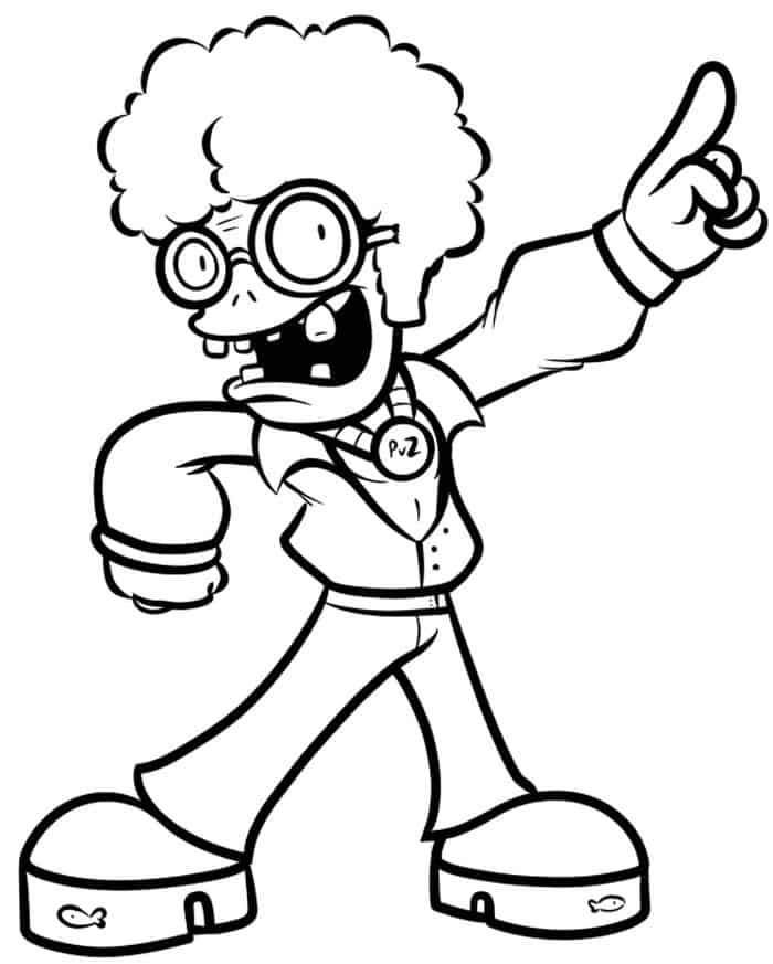 Funny Zombie Coloring Pages