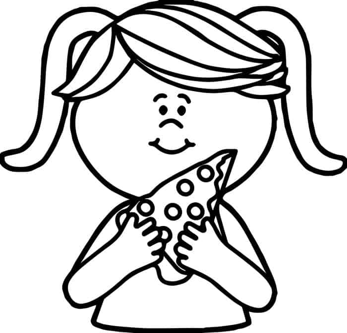 Girl Pizza Coloring Pages