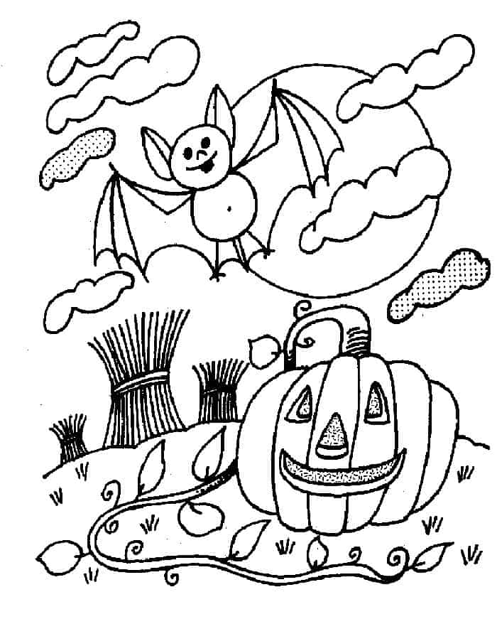 Halloween Coloring Pages Bat