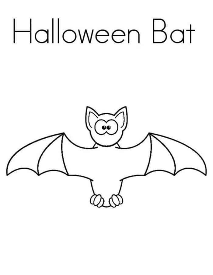 Halloween Coloring Pages Cute Bat