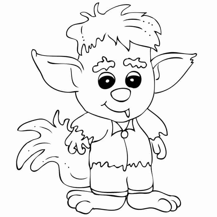 Halloween Coloring Pages For Kids Werewolf Vapire