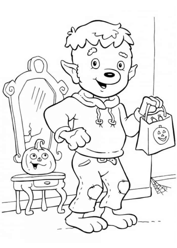 Halloween Coloring Pages Werewolf