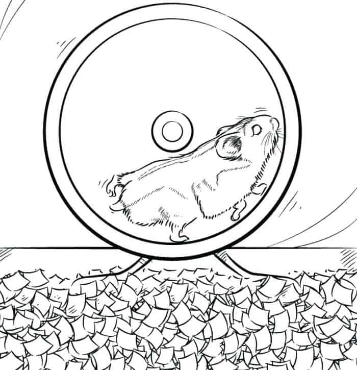 Hamster In A Cage Coloring Pages