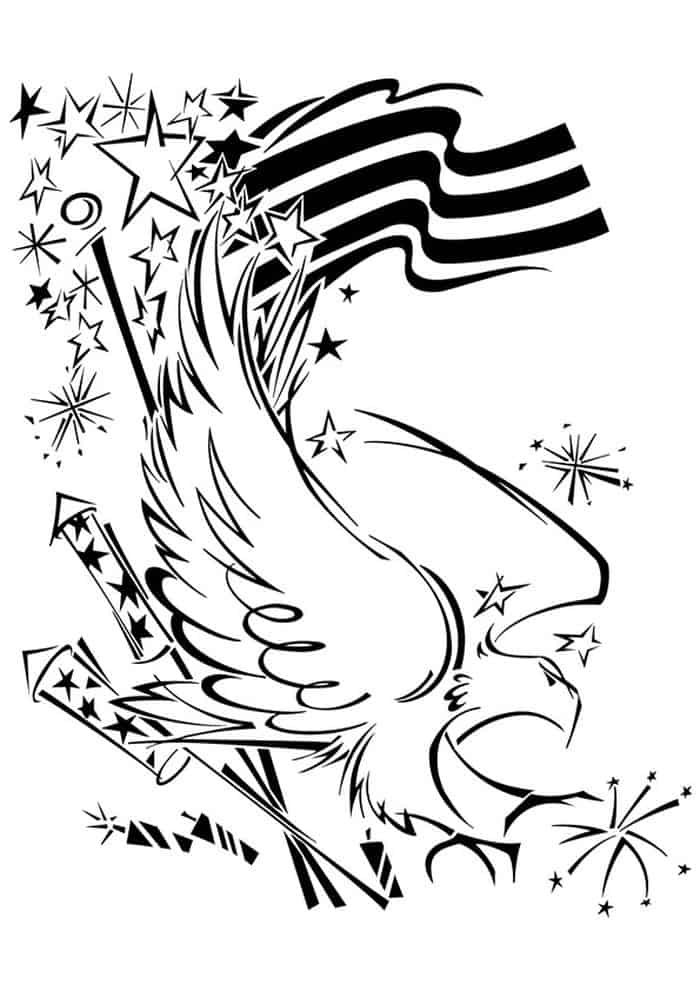 Happy 4th Of July Fireworks Coloring Pages