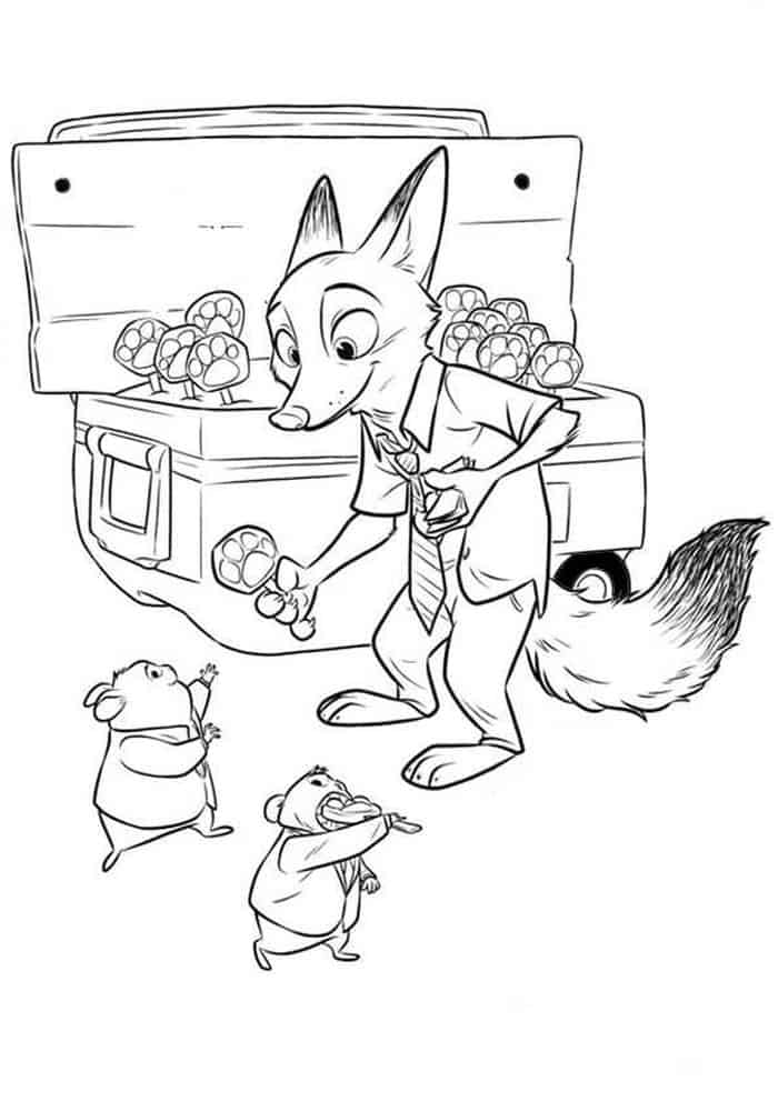 Happy Easter Zootopia Coloring Pages