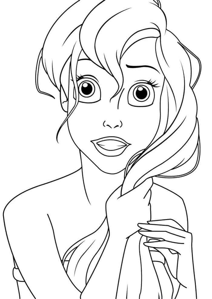 Hipster Ariel Coloring Pages