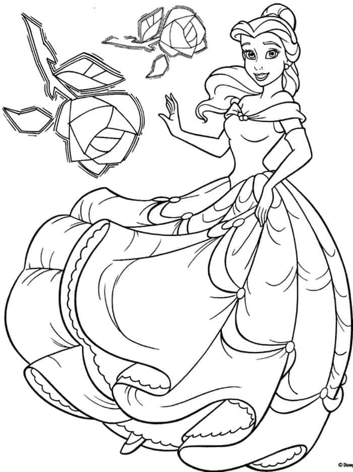 J Scott Campbell Belle Adult Coloring Pages