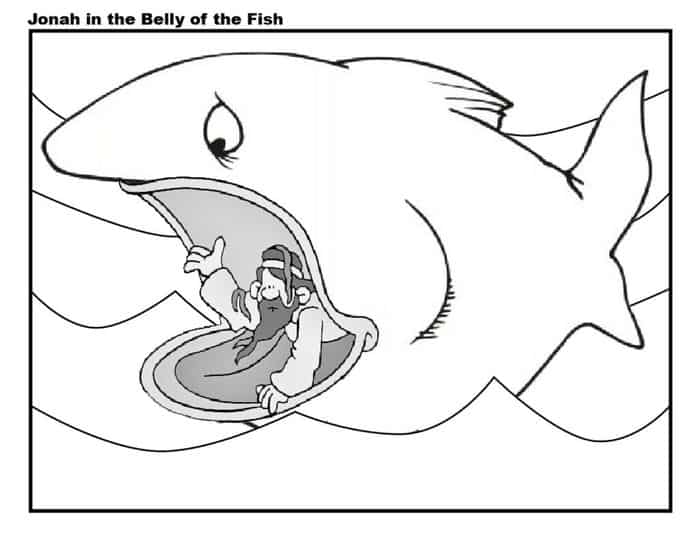 Jonah And The Whale Coloring Pages
